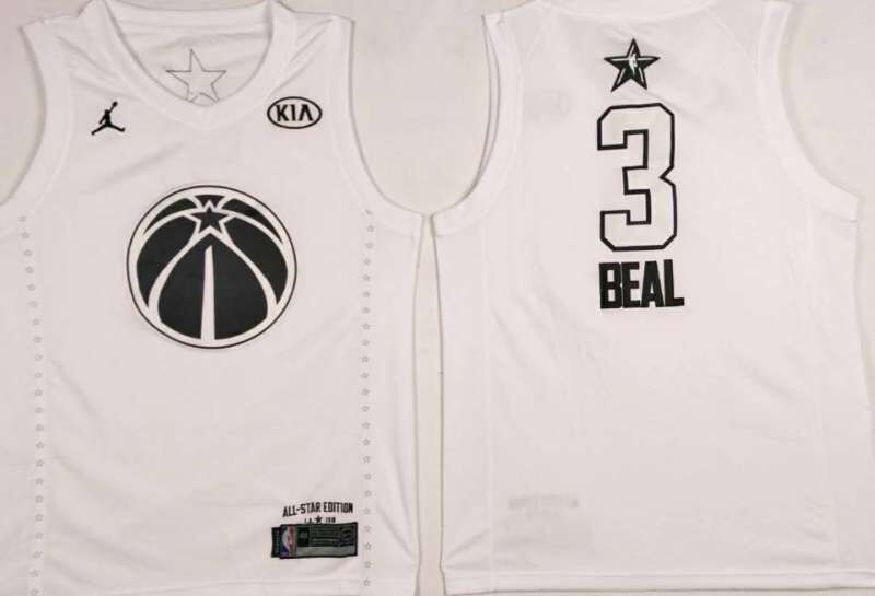 Men Washington Wizards #3 Beal White 2108 All Stars NBA Jerseys